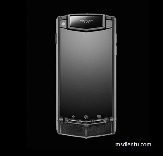 Vertu Ti Titanium Pure Black Leather