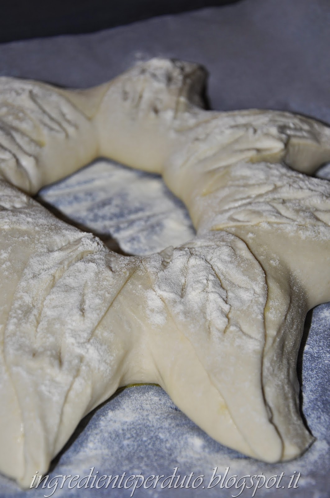 passo passo pane stella-ingrediente perduto couronne etoile-ingrediente perduto