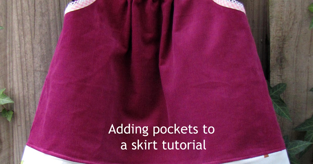 Lil Pip Designs Tutorial How to add pockets to a simple skirt