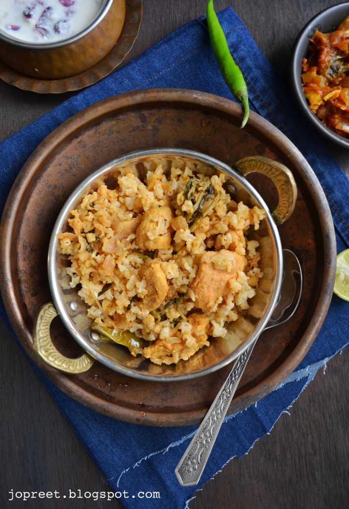 Chicken Biriyani with Brown Basmati Rice Jopreetskitchen