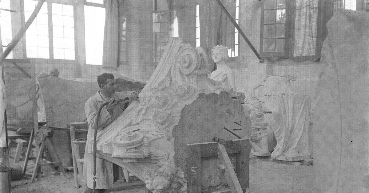 Canillita: Artesano esculpiendo mármol para el Palacio Legislativo