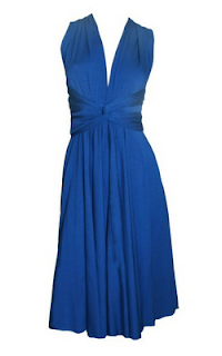 Blue halter dress