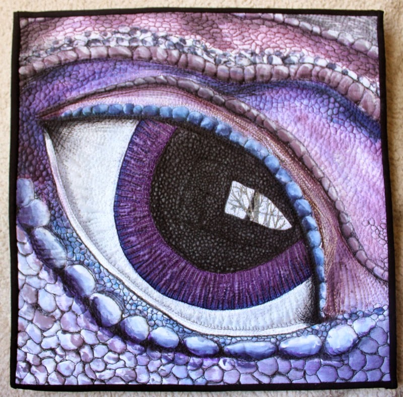 Catherine Parkinson Art quilt The scales fell from her eyes