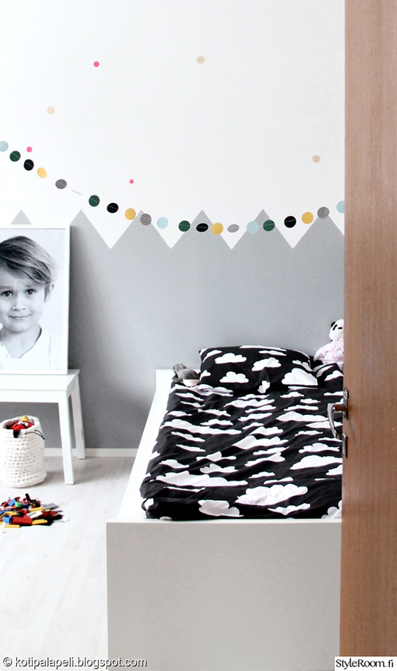 Scandinavian eclectic kids rooms via Styleroom