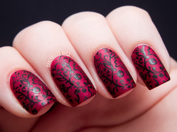 velvet floral stamping chalkboard
