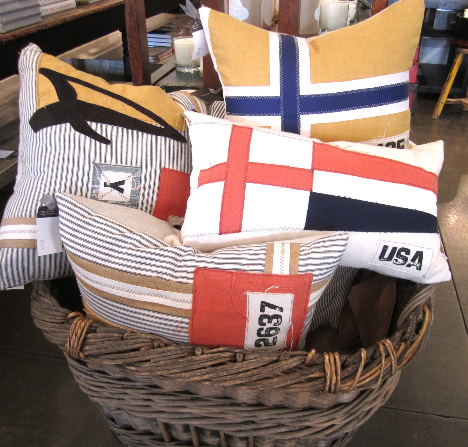classic • casual • home Decorating with Vintage Flags