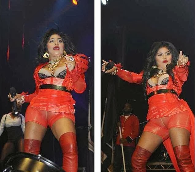 Lil' Kim Shows Off Camel Toe As She Performs In London! 