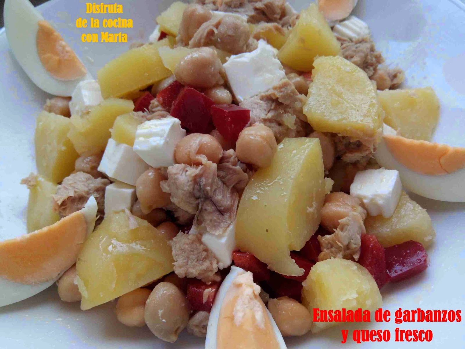 Disfruta de la cocina con Marta Ensalada de garbanzos y queso fresco