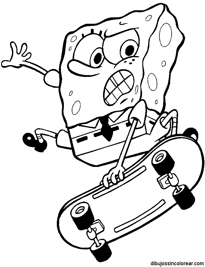 Dibujos Sin Colorear: Dibujos de Bob Esponja para Colorear