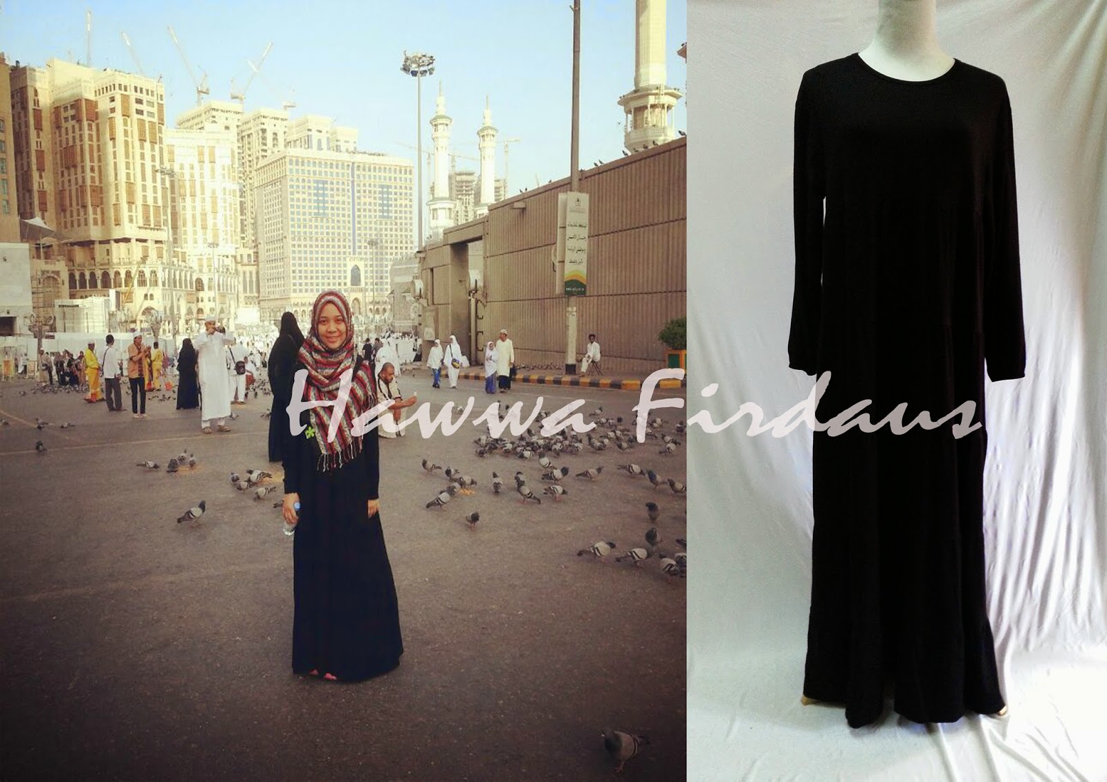 Kelengkapan Haji Dan Umrah Maxi Dress Cotton Hitam kelengkapan haji dan umrah maxi dress cotton hitam