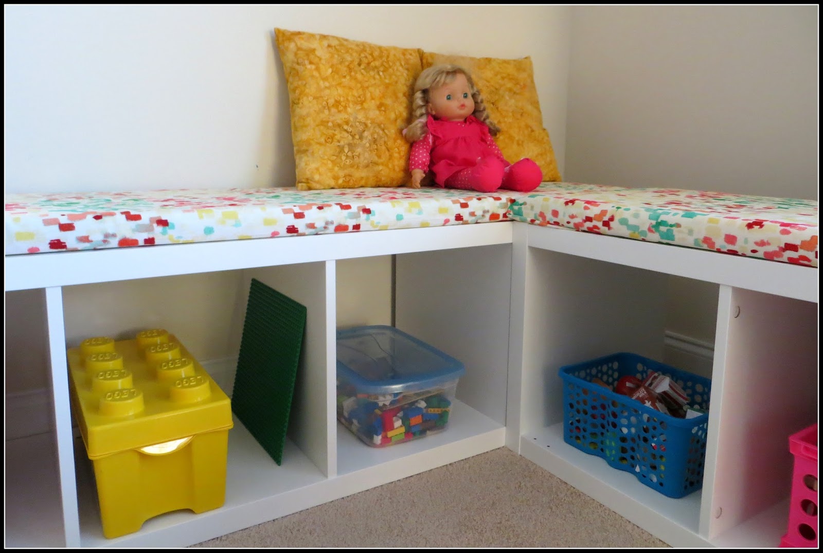 Into My World of Thoughts Playroom benches DIY
