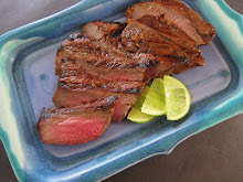 Grilled Sesame Steak with Wasabe Chipotle Crema