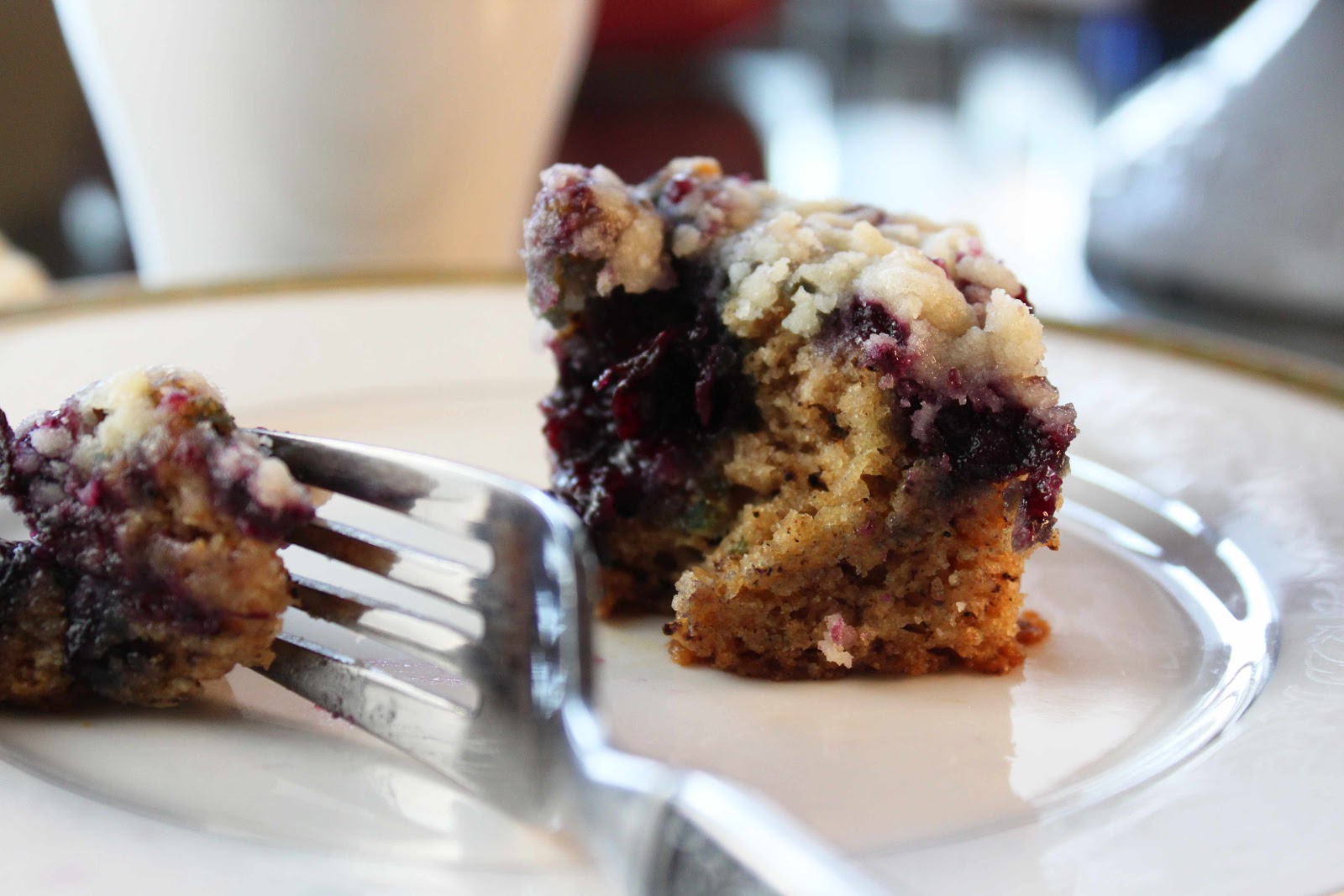 Fat and Happy Blog Recipe Swap Blueberry Applesauce Wacky Cake with