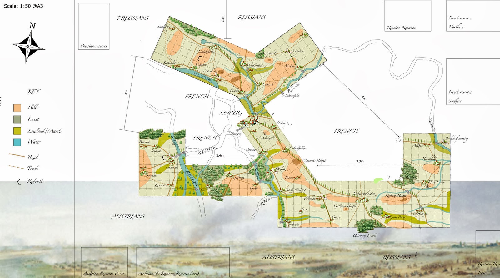 Battle of Leipzig - 1813, Map & Summary