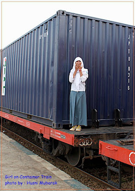 girl on container