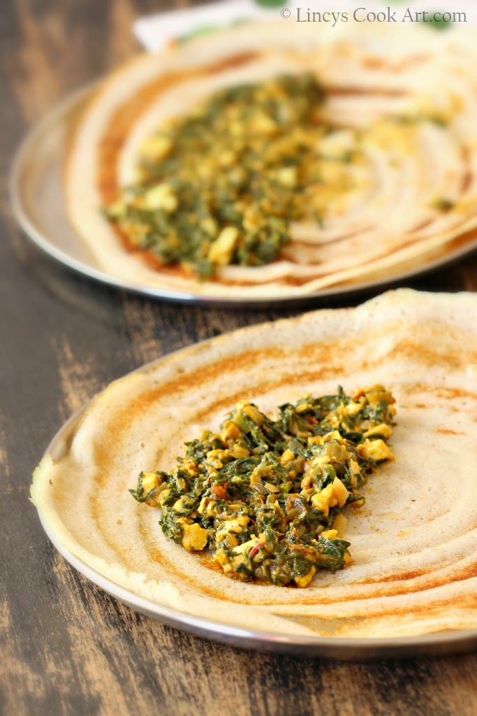 Palak Paneer Dosa Lincy's Cook Art