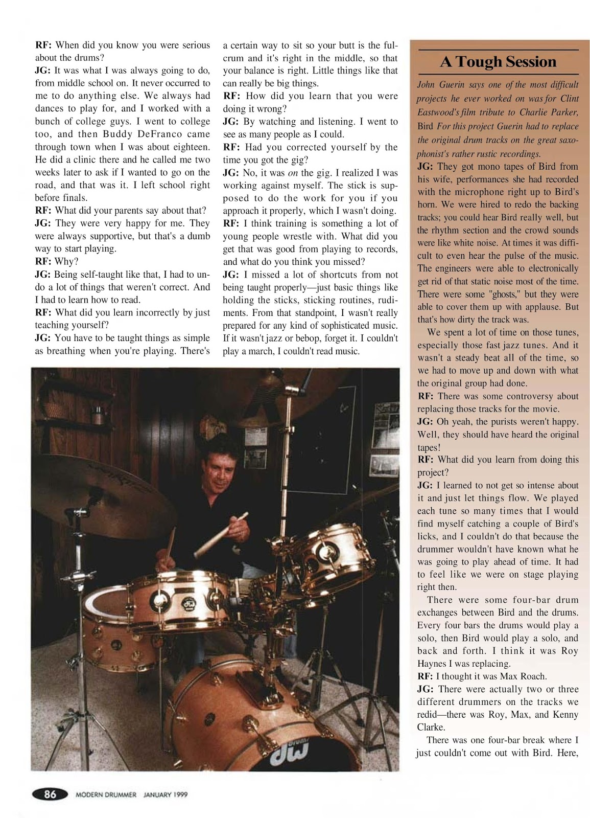 John Guerin Discography MODERN DRUMMER 230
