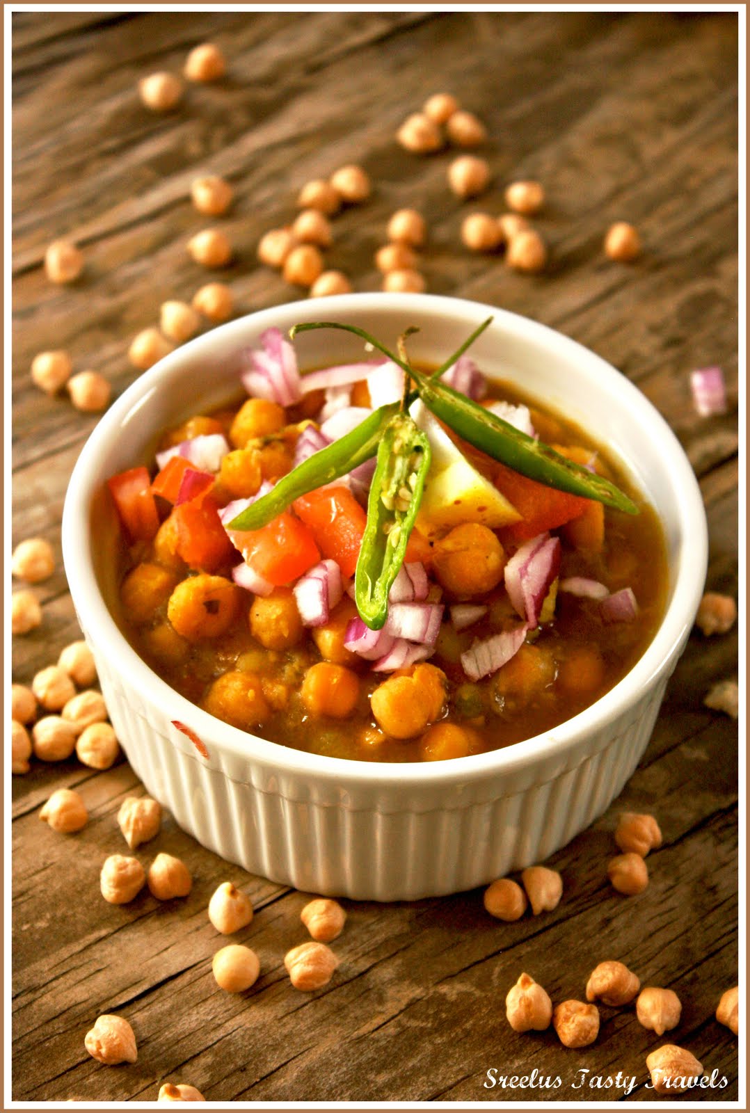 Sreelus Tasty Travels Channa Masala Chole Spicy Garbanzo Beans