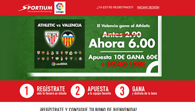 Sportium Super cuota 6 Valencia gana Athletic 4 octubre Sportium Super cuota 6 Valencia gana Athletic 4 octubre