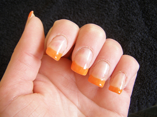 nail art orange design ideas