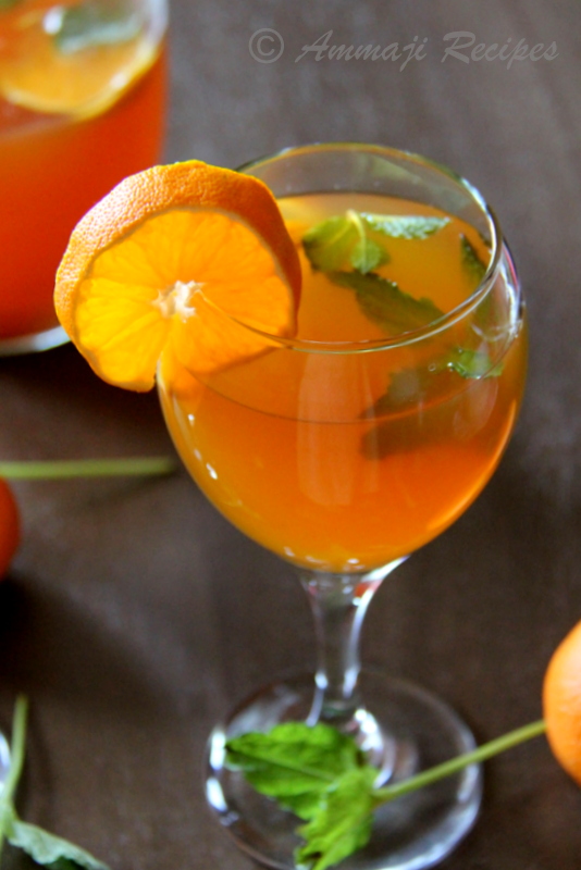 Iced Orange Tea Indian Food Recipes Ammaji Kitchen