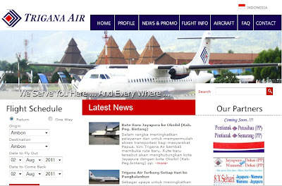 Pembelian Online Tiket Resmi Pesawat Seluruh Maskapai: JADWAL TRIGANA