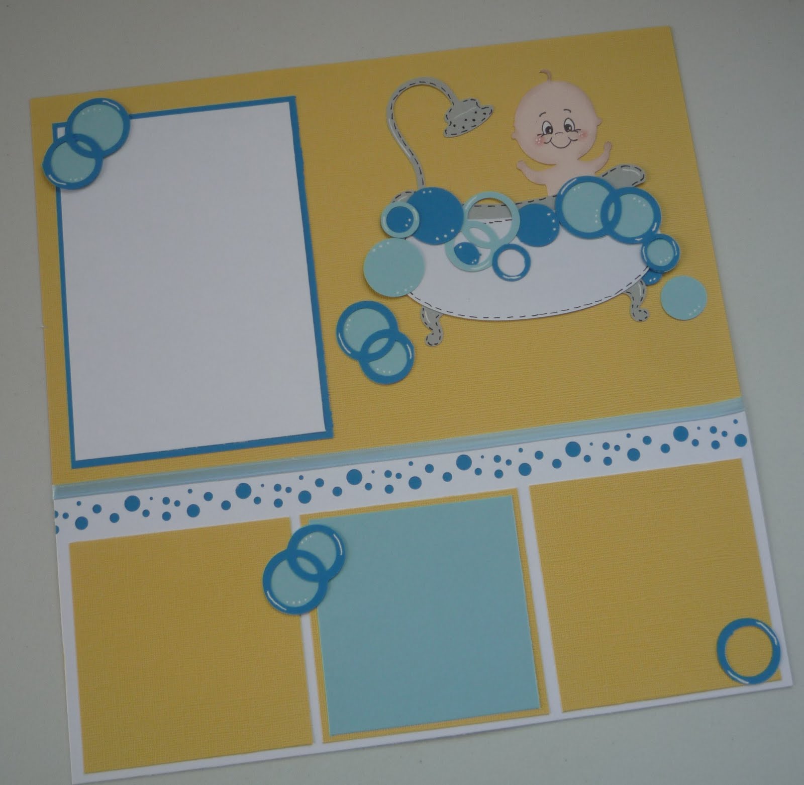 Scrapper's Corner Bath Time Scrapbook Layout