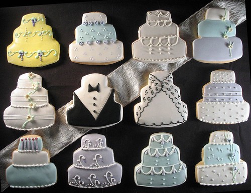Decorated Wedding Cookies Decorated Wedding Cookies