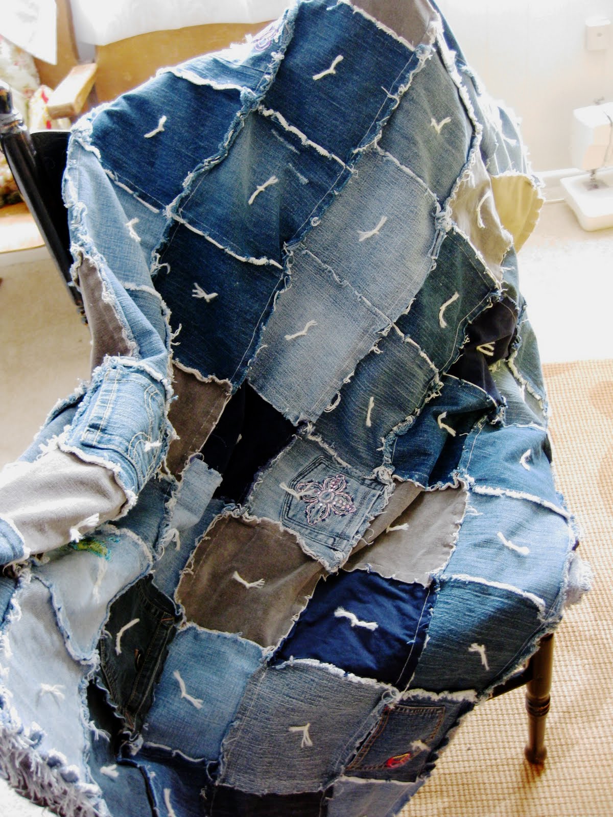 Gypsy Meadows Making a Blue Jean/Denim Quilt The Easy Way?