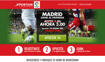 Sportium Super cuota 3 Real Madrid gana Granada 19 septiembre Sportium Super cuota 3 Real Madrid gana Granada 19 septiembre