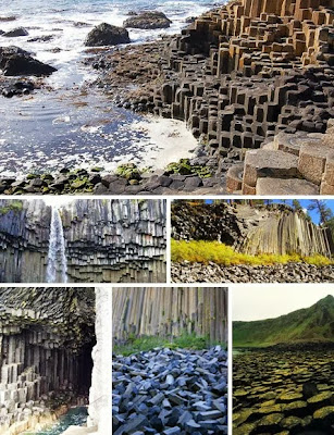 أعمدة البازلت أوما يسمى بأبراج الشيطان Basalt columnar joints