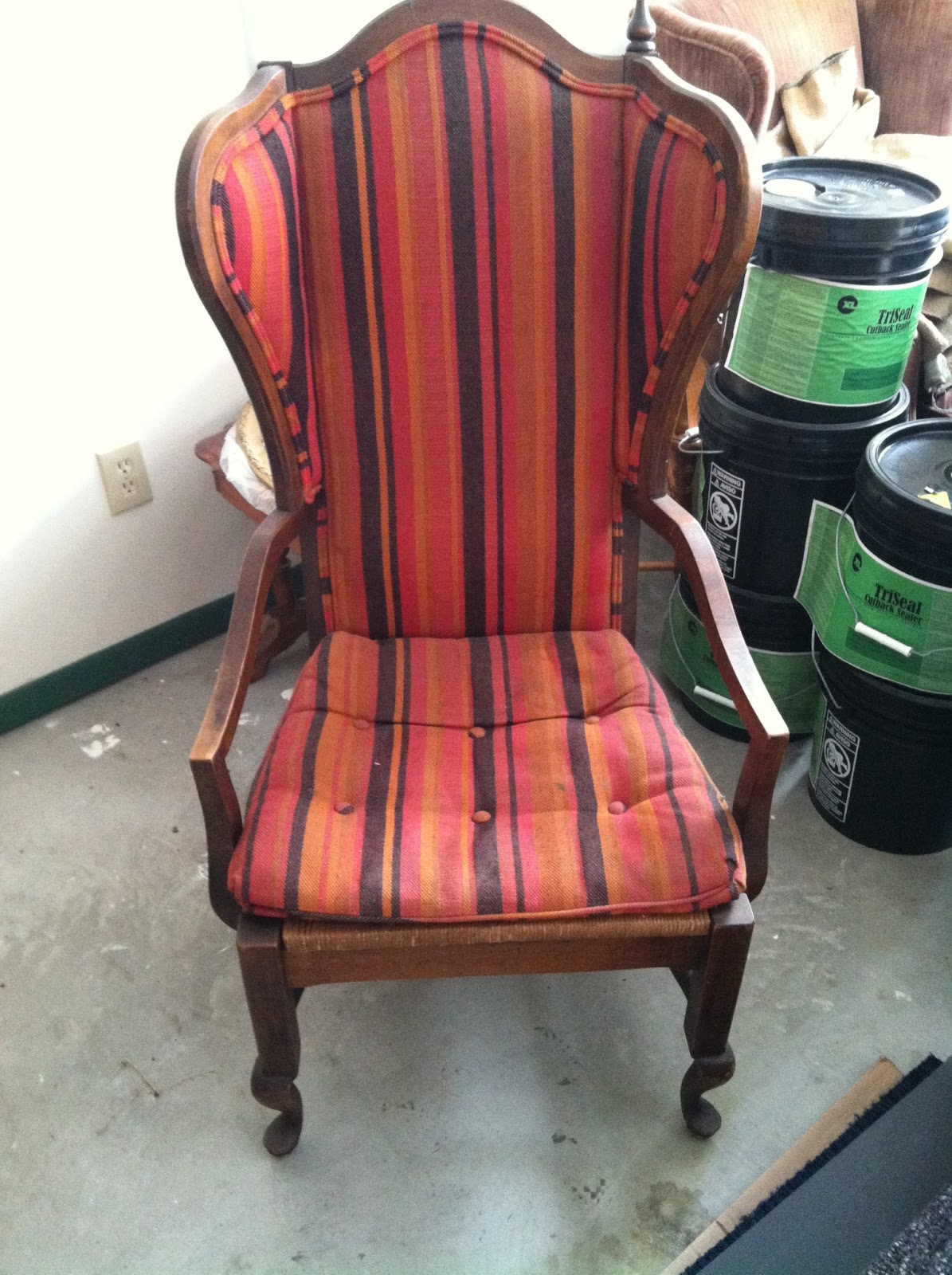 Flowers and Furniture My First ReUpholstered Chair