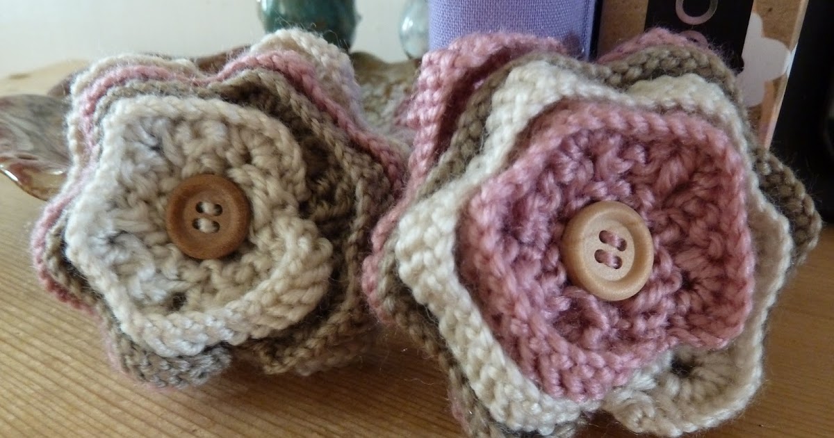 woollycrafts Knitted flower Brooches