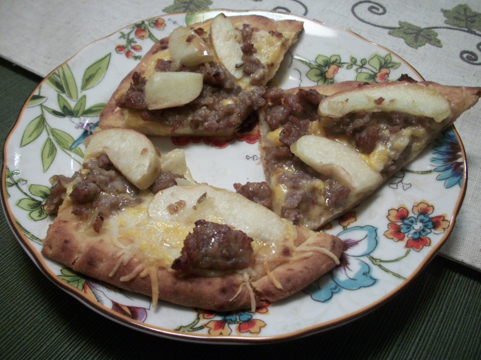 Cook with Sara Sausage and Apple Flatbreads