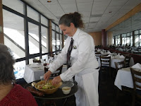 Denise tossing the 1905 Salad.