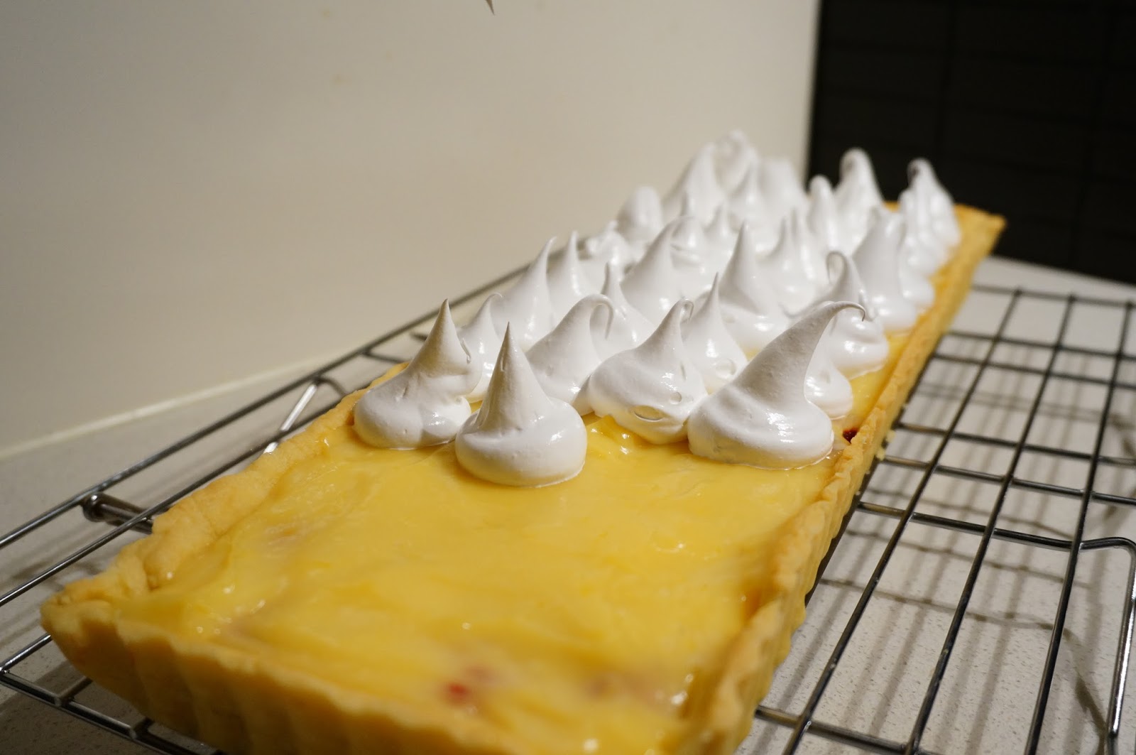 lemon meringue pie with condensed milk filling