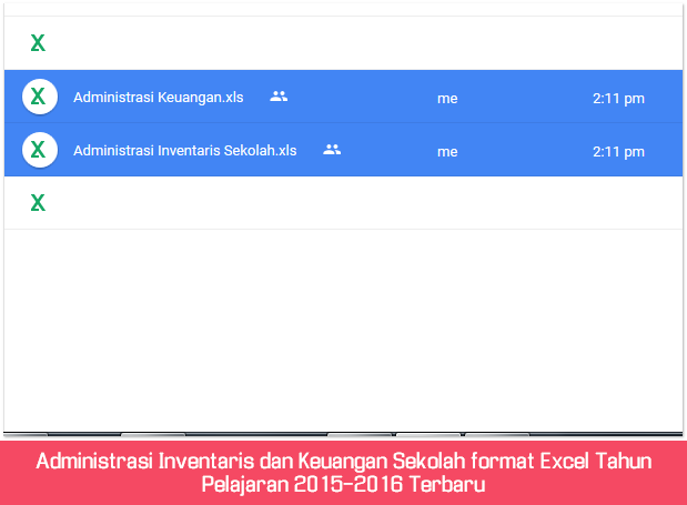 Administrasi Inventaris dan Keuangan Sekolah format Excel Tahun Pelajaran 2015-2016 Terbaru
