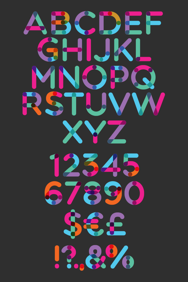 Free multi colored fonts