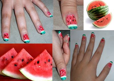 Unas+Decoradas+De+To+Do+Tipo Consejos de Chicas: uñas decoradas tipo sandia paso a paso