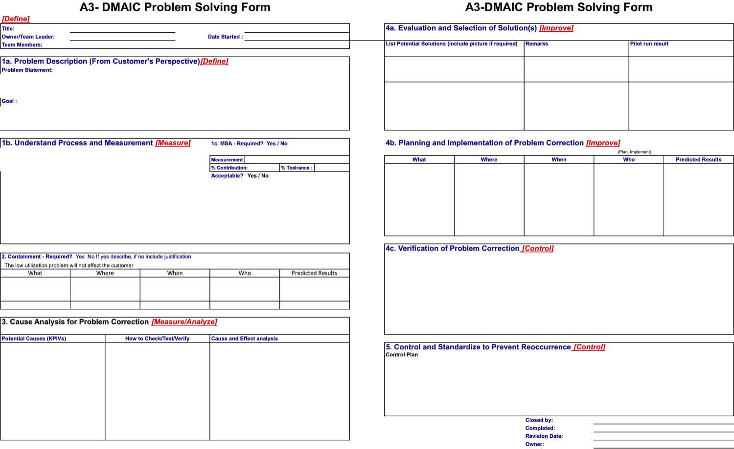 A3 template word file)   lean manufacturing