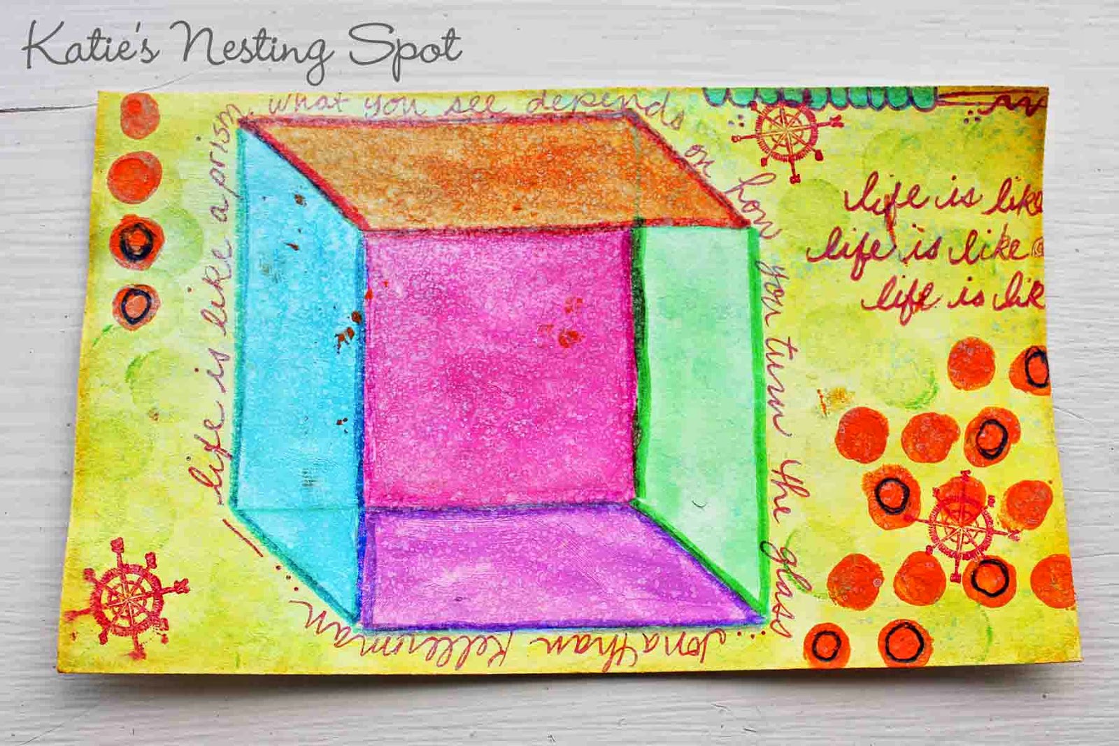 katies nesting spot index card a day with daisy yellow what to do with index cards