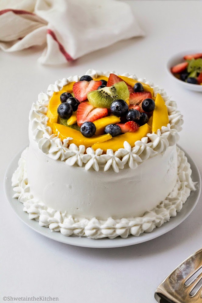 Shweta in the Kitchen: Vanilla Sponge Cake with Whipped ...