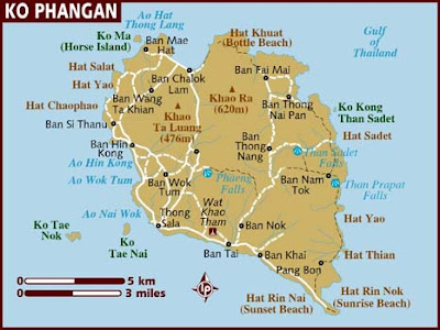 Map of Koh Pha Ngan
