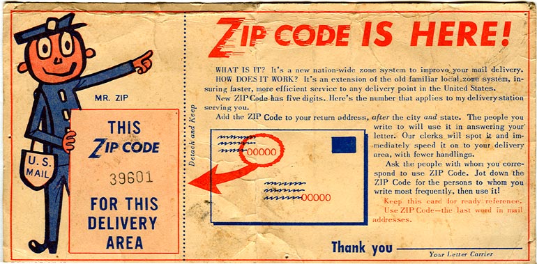 Postal Zip Codes In The United States