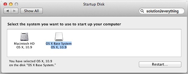 mac os x startup disk size mac os x startup disk size