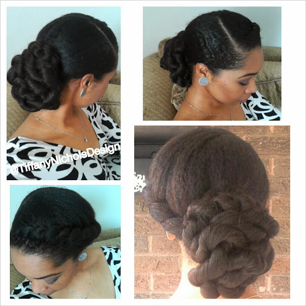 natural hair style- elegant twisted