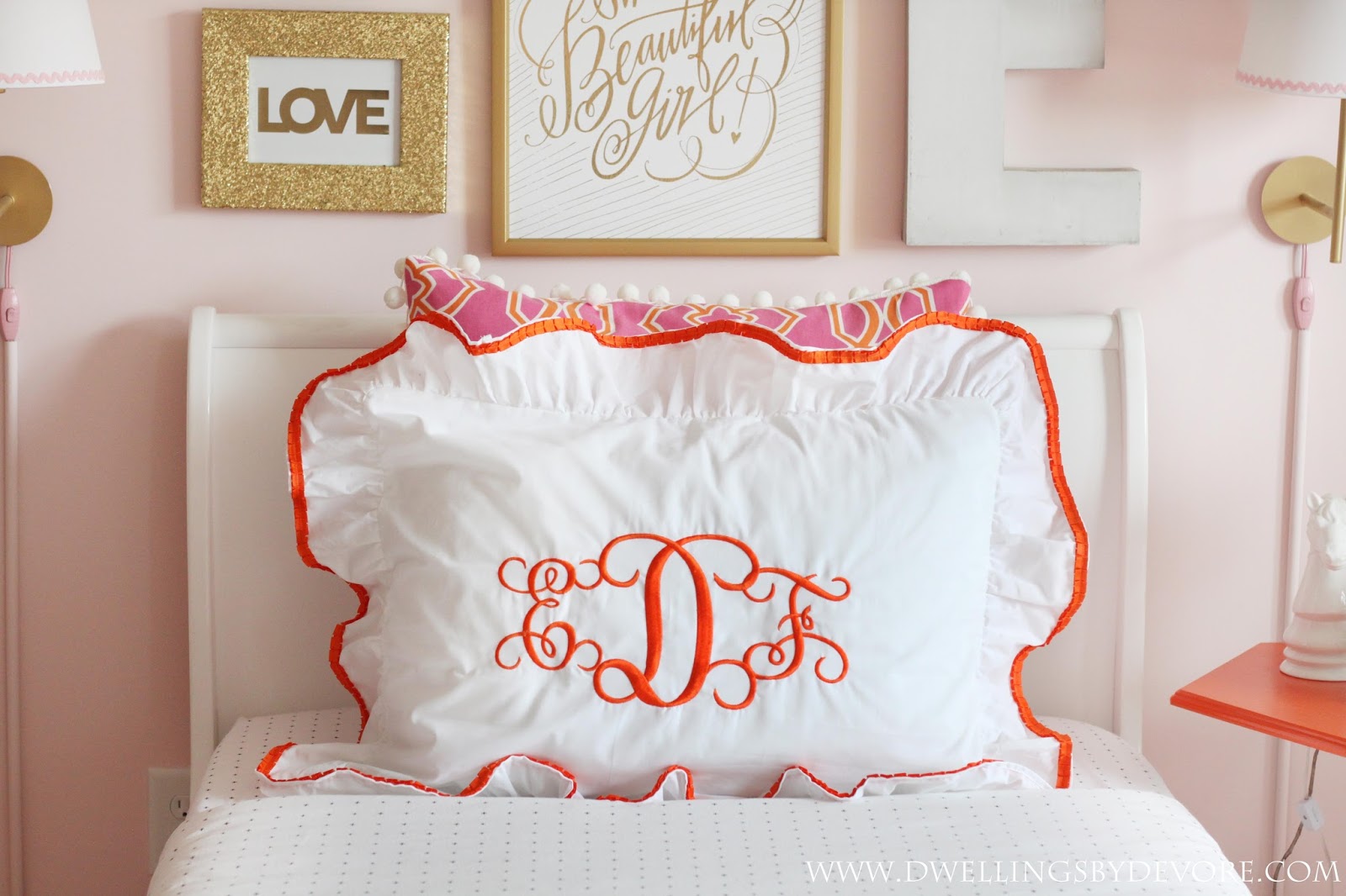 Dwellings By DeVore DIY monogrammed pillow sham