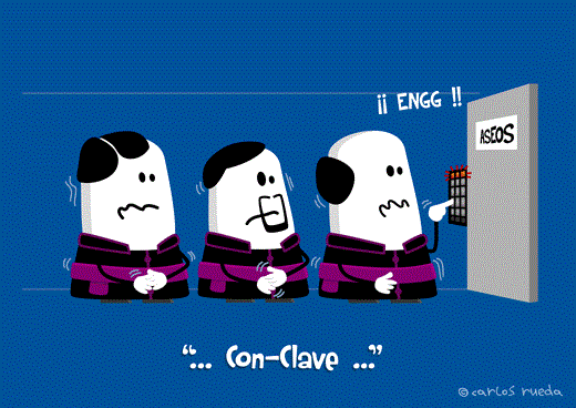 humor grafico con-clave para elegir nuevo Papa