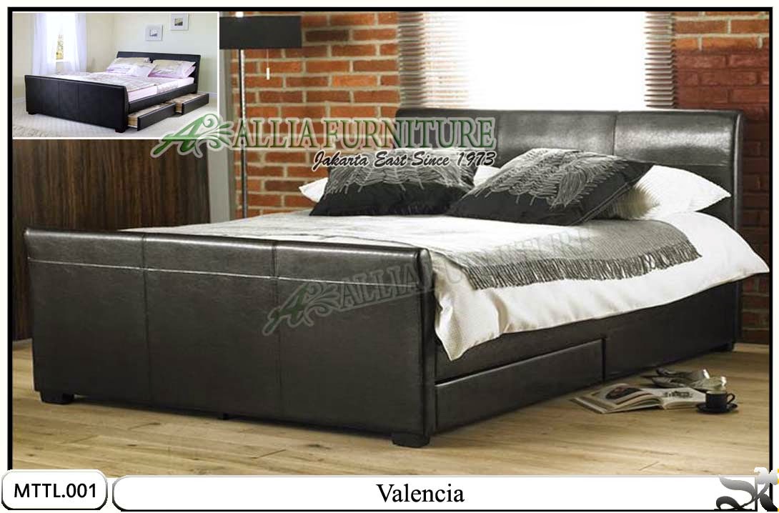 Tempat tidur minimalis laci lapis kulit valencia Tempat tidur minimalis laci lapis kulit valencia