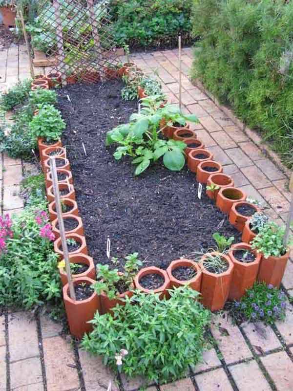 Conseils déco et relooking: idées créatives pour faire une bordure ... Idées Bordure Jardin